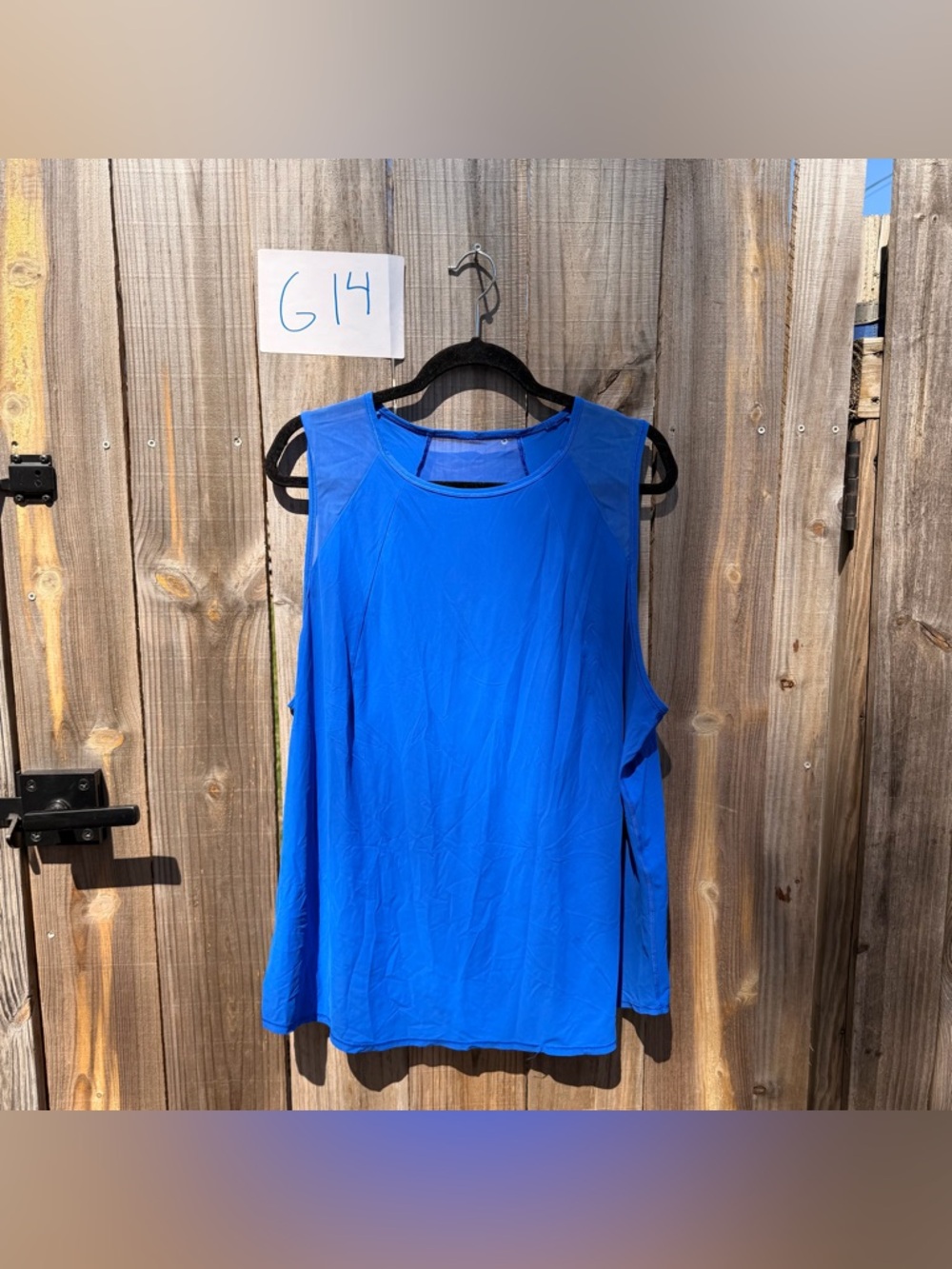 lululemon athletica Electric Blue Sleeveless Workout Tank Size 10
